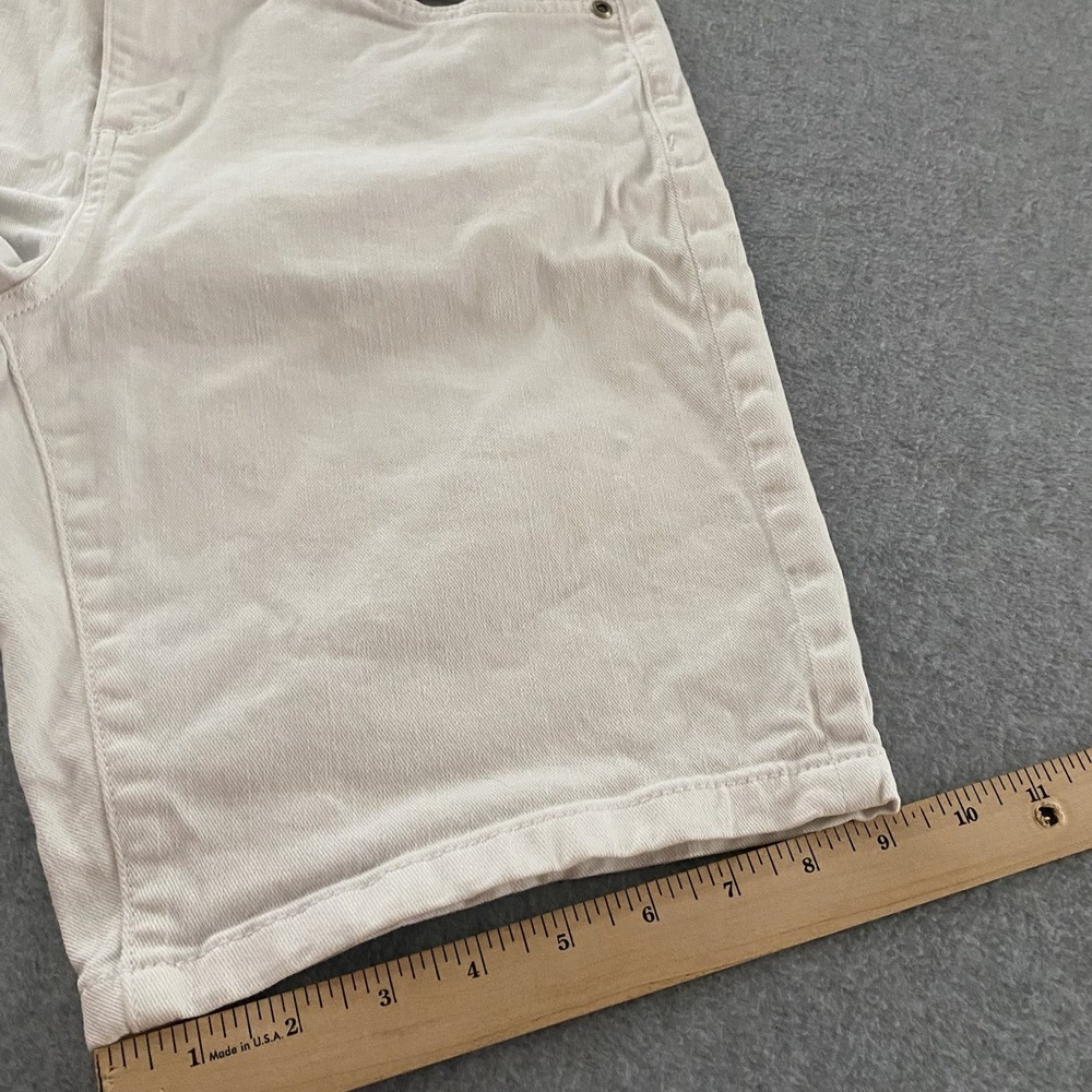 Garnet Hill Denim Shorts Womens 33w White 9in Inseam Casual Jean Stretch - Picture 13 of 14